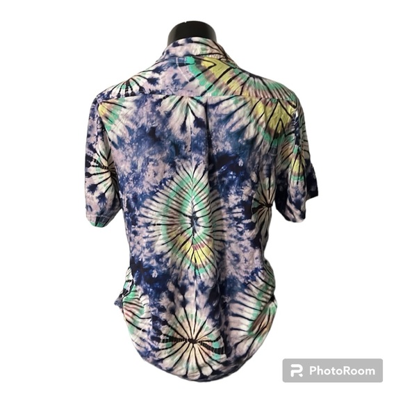 RARE | Button Down Short Sleeve Shirt | Tie Dye | Zoo York - Picture 4 of 7